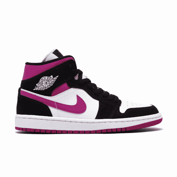 נעלי Air Jordan 1 Mid Black Pink מקוריות בעיצוב אופנתי עכשווי לקידום אתר