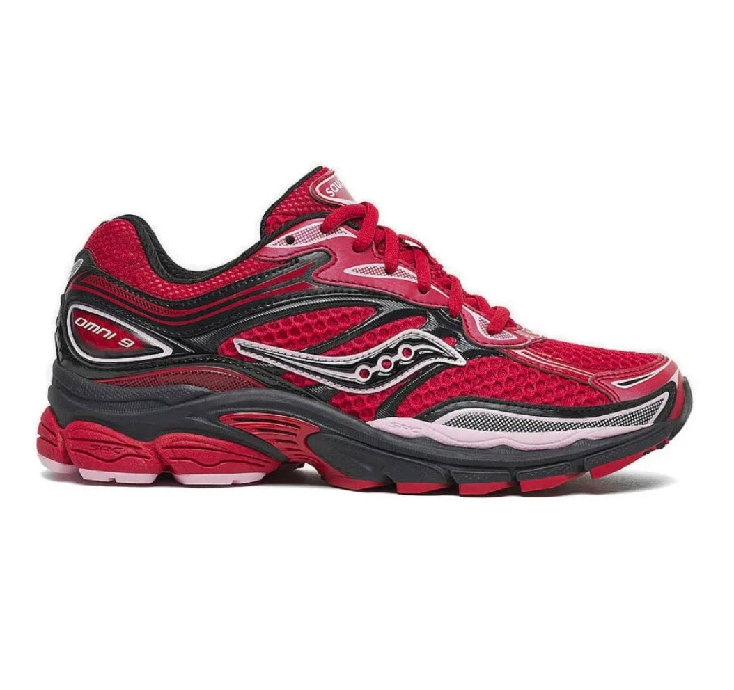 נעלי Saucony Omni 9 Red Black מקוריות בעיצוב אופנתי עכשווי לקידום אתר