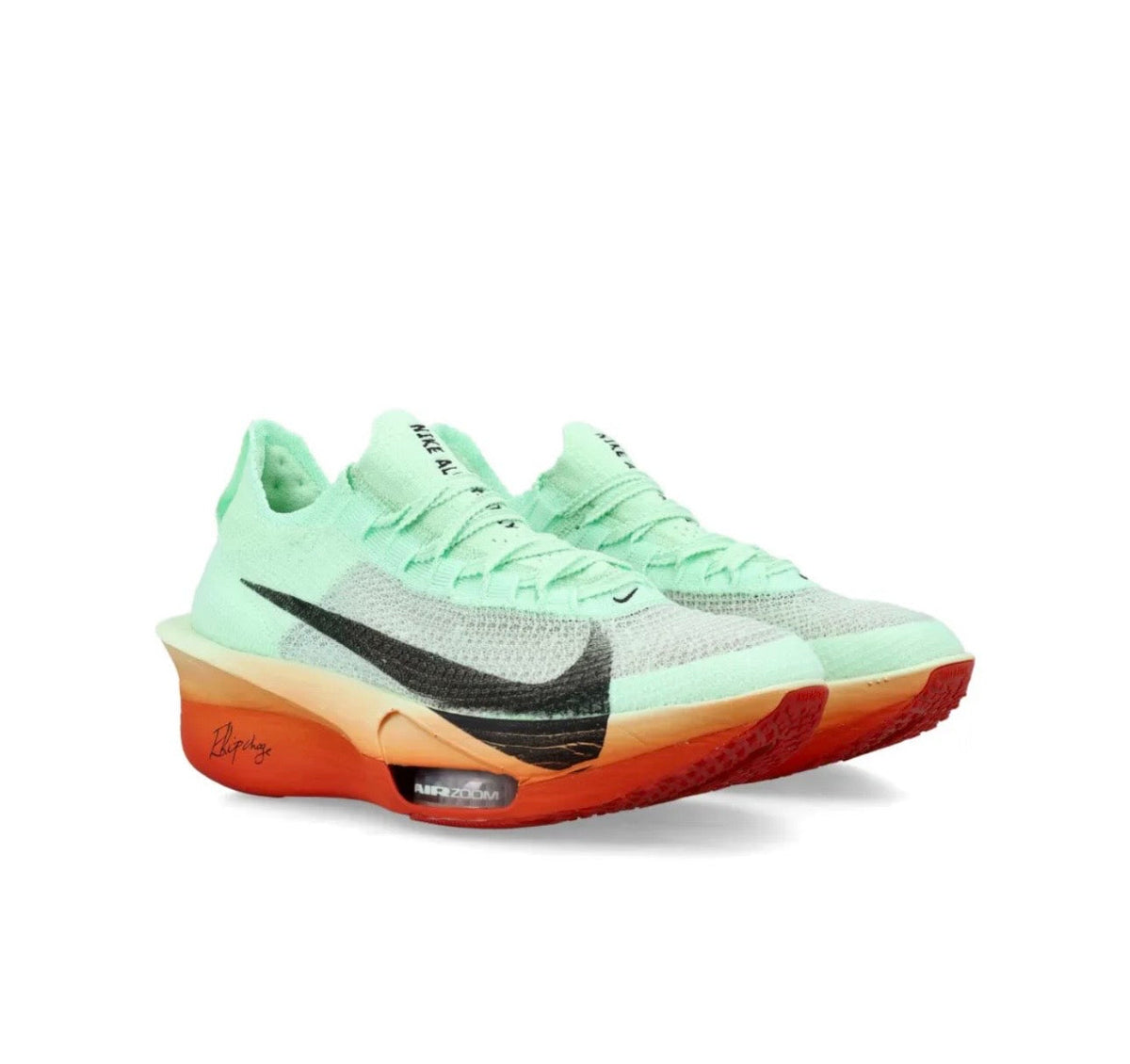 Nike ZOOMX Vaporfly green orange
