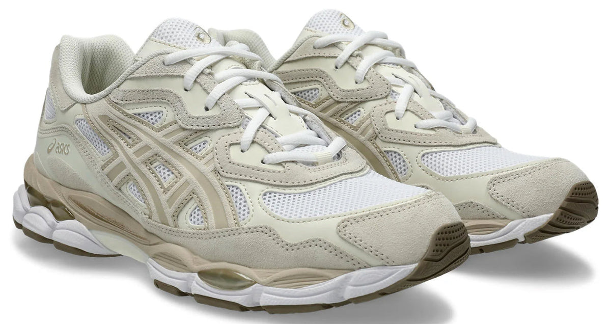 ASICS GEL NYC white feather green grey מידות 42.5/42
