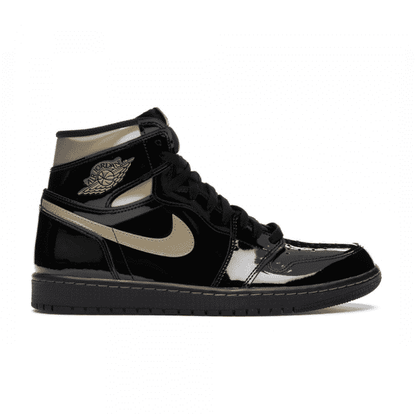 נעלי Air Jordan 1 Retro High Black Metallic Gold מקוריות בעיצוב אופנתי עכשווי לקידום אתר