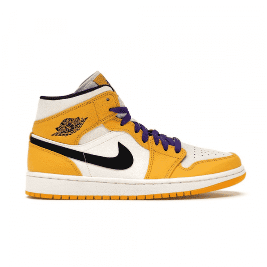נעלי Air Jordan 1 Mid SE Lakers מקוריות בעיצוב אופנתי עכשווי לקידום אתר