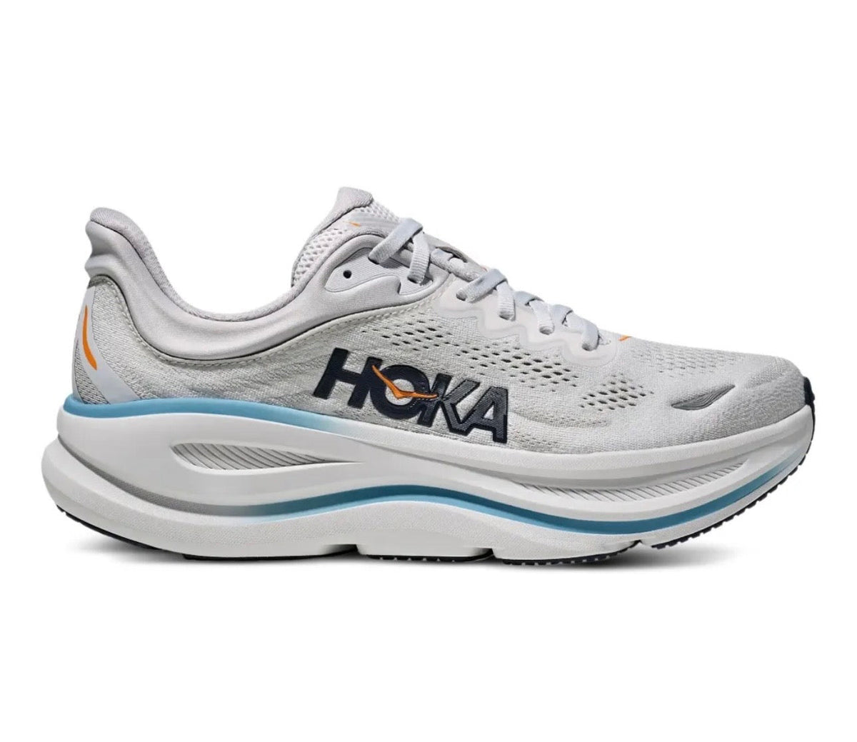 נעלי Hoka Bondi 9 Grey Light Blue מקוריות בעיצוב אופנתי עכשווי לקידום אתר