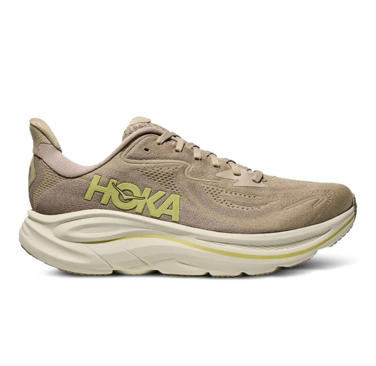 נעלי Hoka Clifton 10 Beige Yellow מקוריות בעיצוב אופנתי עכשווי לקידום אתר