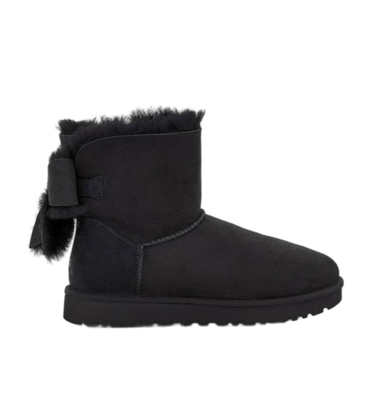 נעלי Ugg mini Bailey bow II boots black מקוריות בעיצוב אופנתי עכשווי לקידום אתר