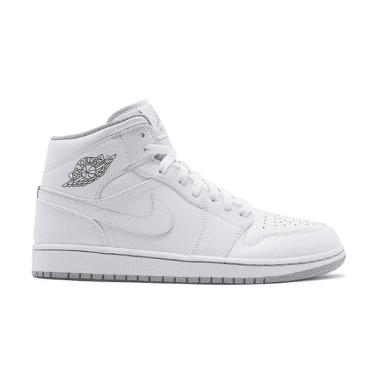 נעלי Air Jordan 1 Mid White Gray מקוריות בעיצוב אופנתי עכשווי לקידום אתר