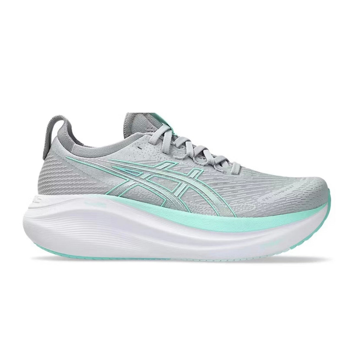 נעלי Asics Nimbus 27 Grey Blue מקוריות בעיצוב אופנתי עכשווי לקידום אתר