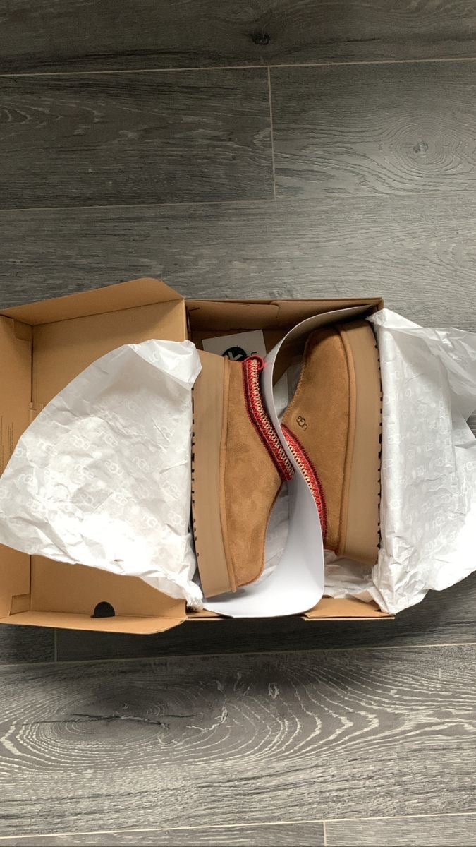 Ugg Tazz Platform Slippers brown red מידות 37,39