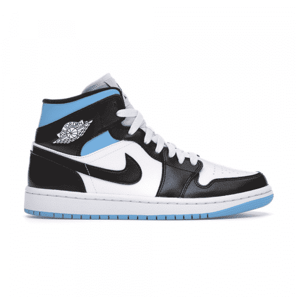 נעלי Air Jordan 1 Mid University Black White מקוריות בעיצוב אופנתי עכשווי לקידום אתר