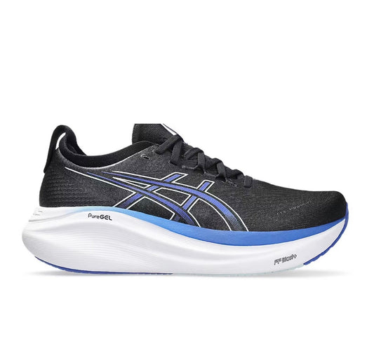 נעלי Asics Nimbus 27 Black Blue מקוריות בעיצוב אופנתי עכשווי לקידום אתר