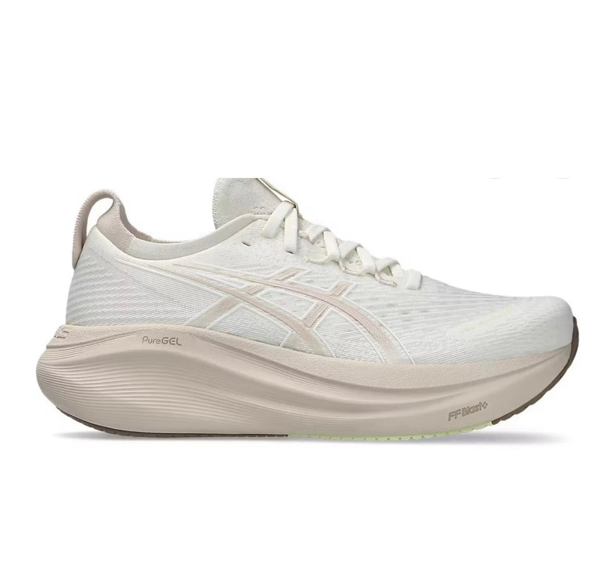 נעלי Asics Nimbus 27 Cream מקוריות בעיצוב אופנתי עכשווי לקידום אתר