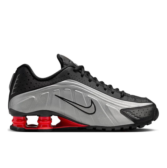 נעלי Nike Shox R4 Silver Black Red מקוריות בעיצוב אופנתי עכשווי לקידום אתר