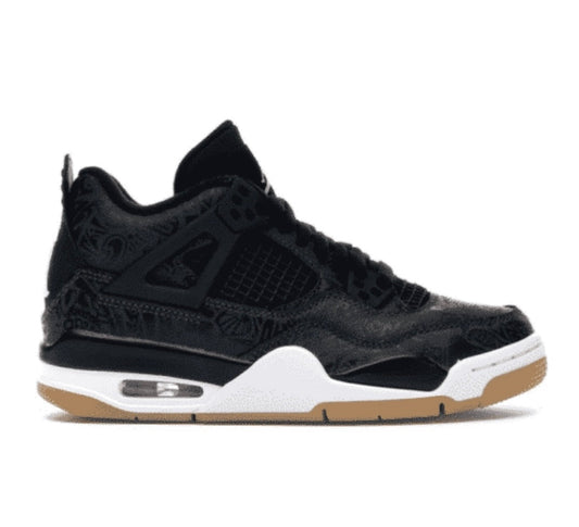 נעלי Air Jordan 4 Retro Laser Black Gum מקוריות בעיצוב אופנתי עכשווי לקידום אתר