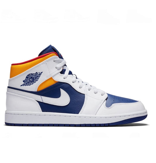 נעלי Air Jordan 1 Mid Royal Blue Laser מקוריות בעיצוב אופנתי עכשווי לקידום אתר