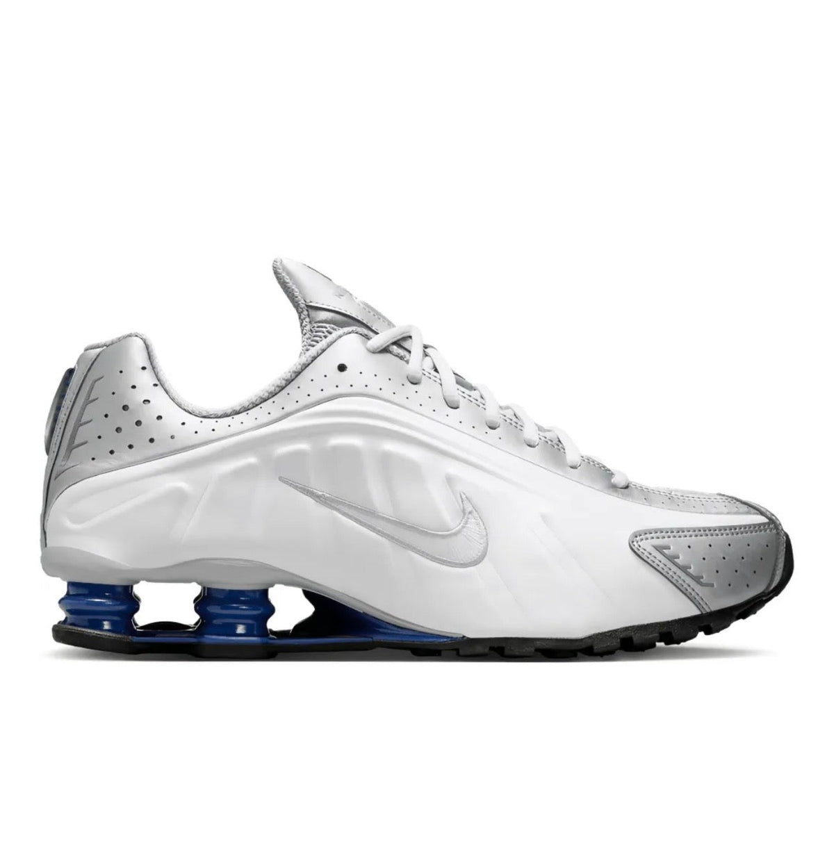 נעלי Nike Shox R4 White Silver מקוריות בעיצוב אופנתי עכשווי לקידום אתר