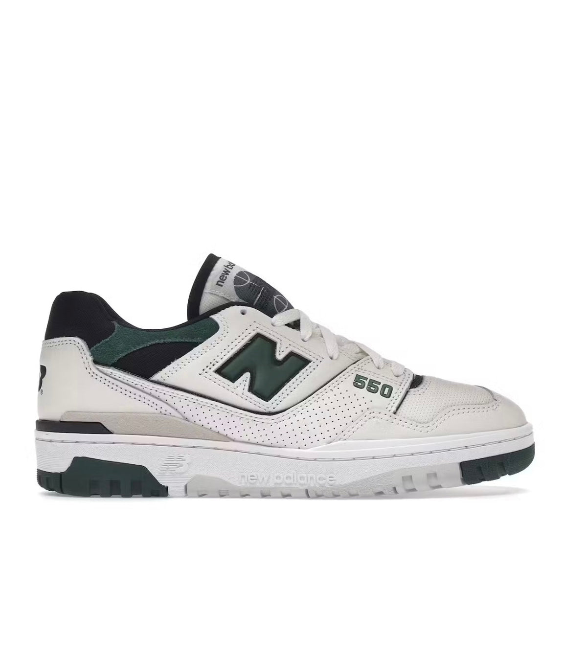 נעלי New Balance 550 white green black מקוריות בעיצוב אופנתי עכשווי לקידום אתר