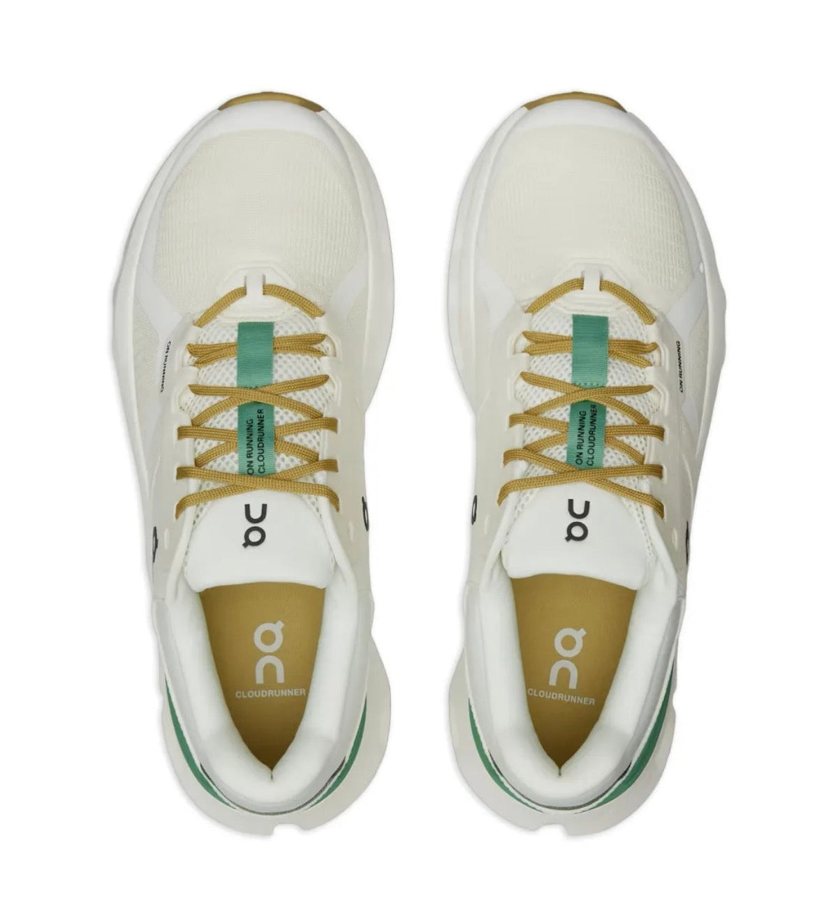 On Cloudrunner 2 white Green gold