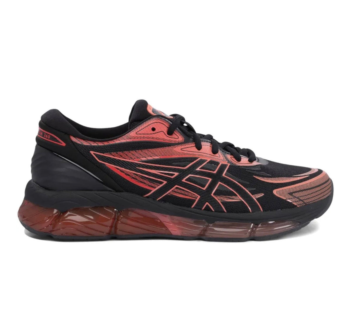 נעלי Asics GEL Quantum 360 black red מקוריות בעיצוב אופנתי עכשווי לקידום אתר