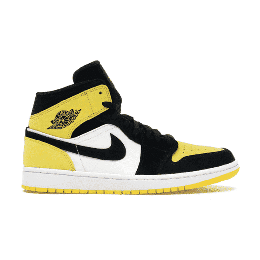 נעלי Air Jordan 1 Mid Yellow Toe Black מקוריות בעיצוב אופנתי עכשווי לקידום אתר