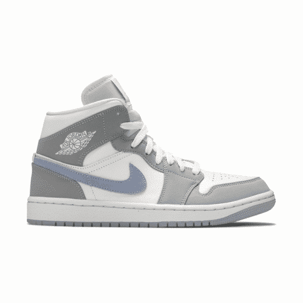 נעלי Air Jordan 1 Mid Grey Blue מקוריות בעיצוב אופנתי עכשווי לקידום אתר