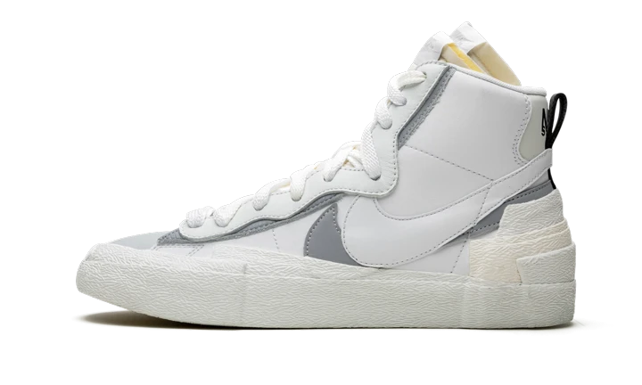 נעלי Nike Blazer Mid Sacai White Grey מקוריות בעיצוב אופנתי עכשווי לקידום אתר