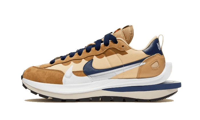 נעלי Nike X Sacai Vaporwaffle Tan Navy מקוריות בעיצוב אופנתי עכשווי לקידום אתר